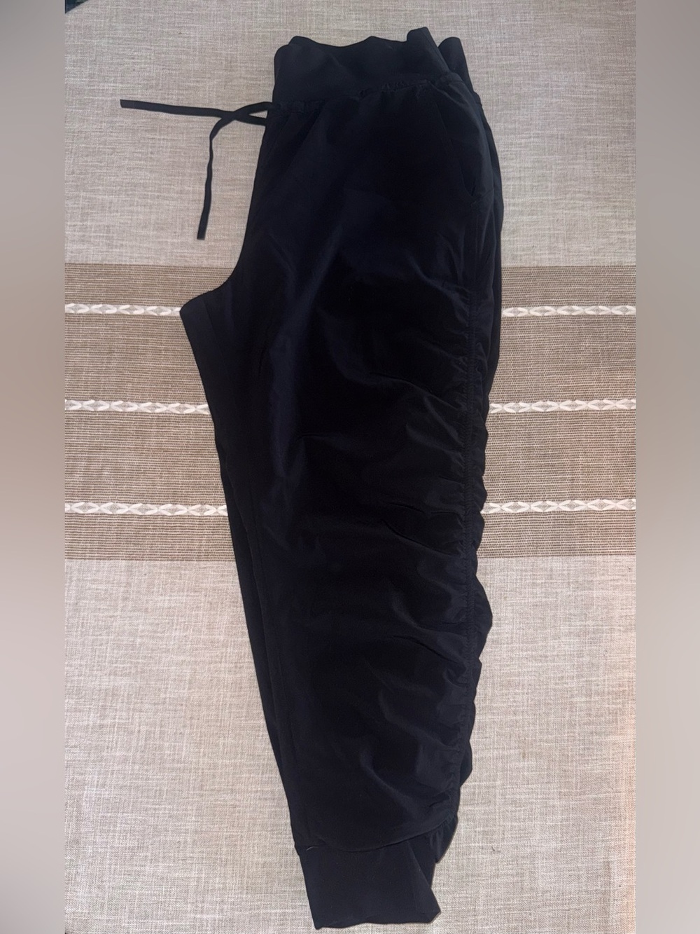 Athleta Black Men's Jogger Pants with Drawstring- Attitude Lined Pants